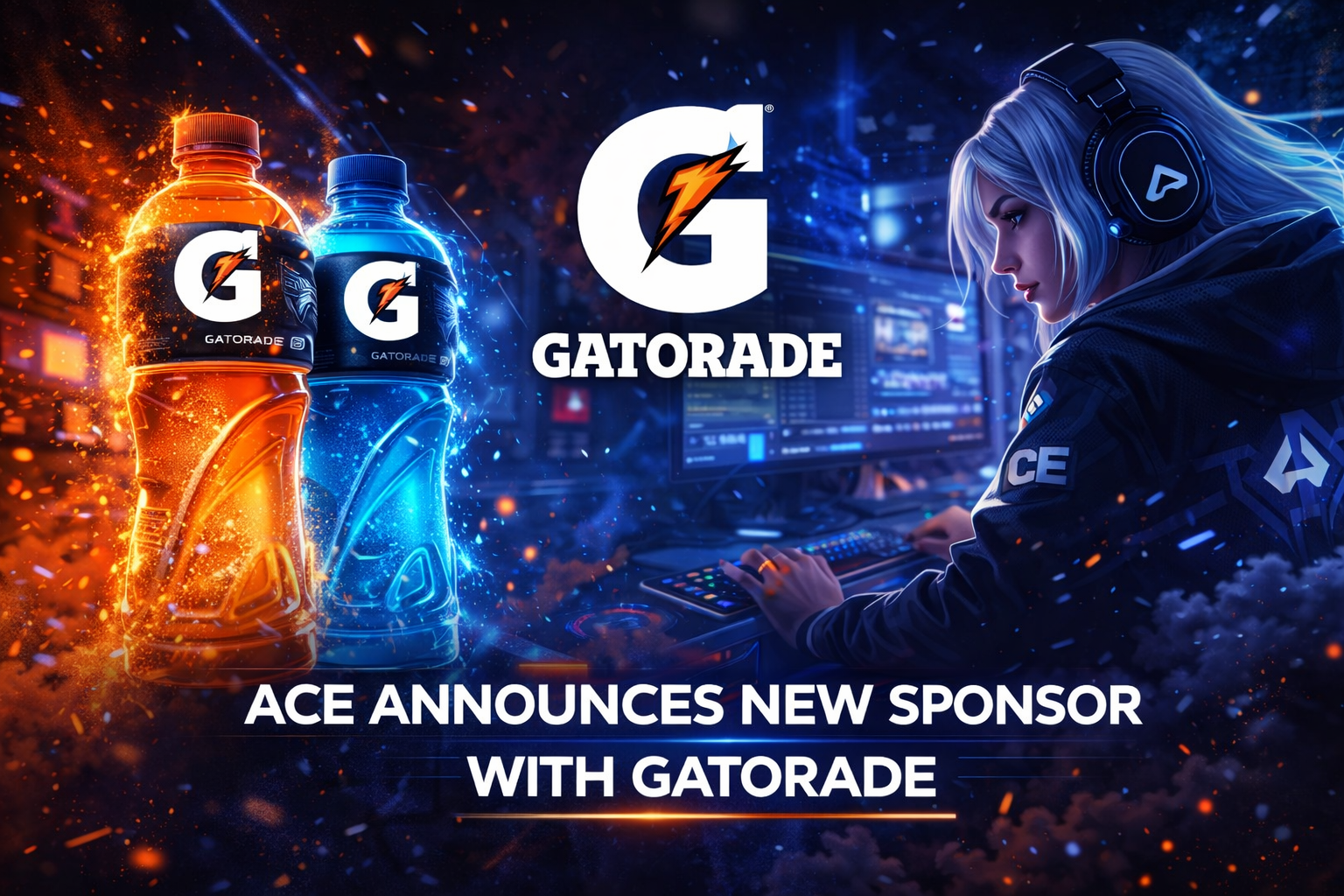 Ace Announces New Sponsor with Gatorade